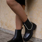 Low boot with pearls