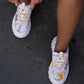 Yellow print sneaker