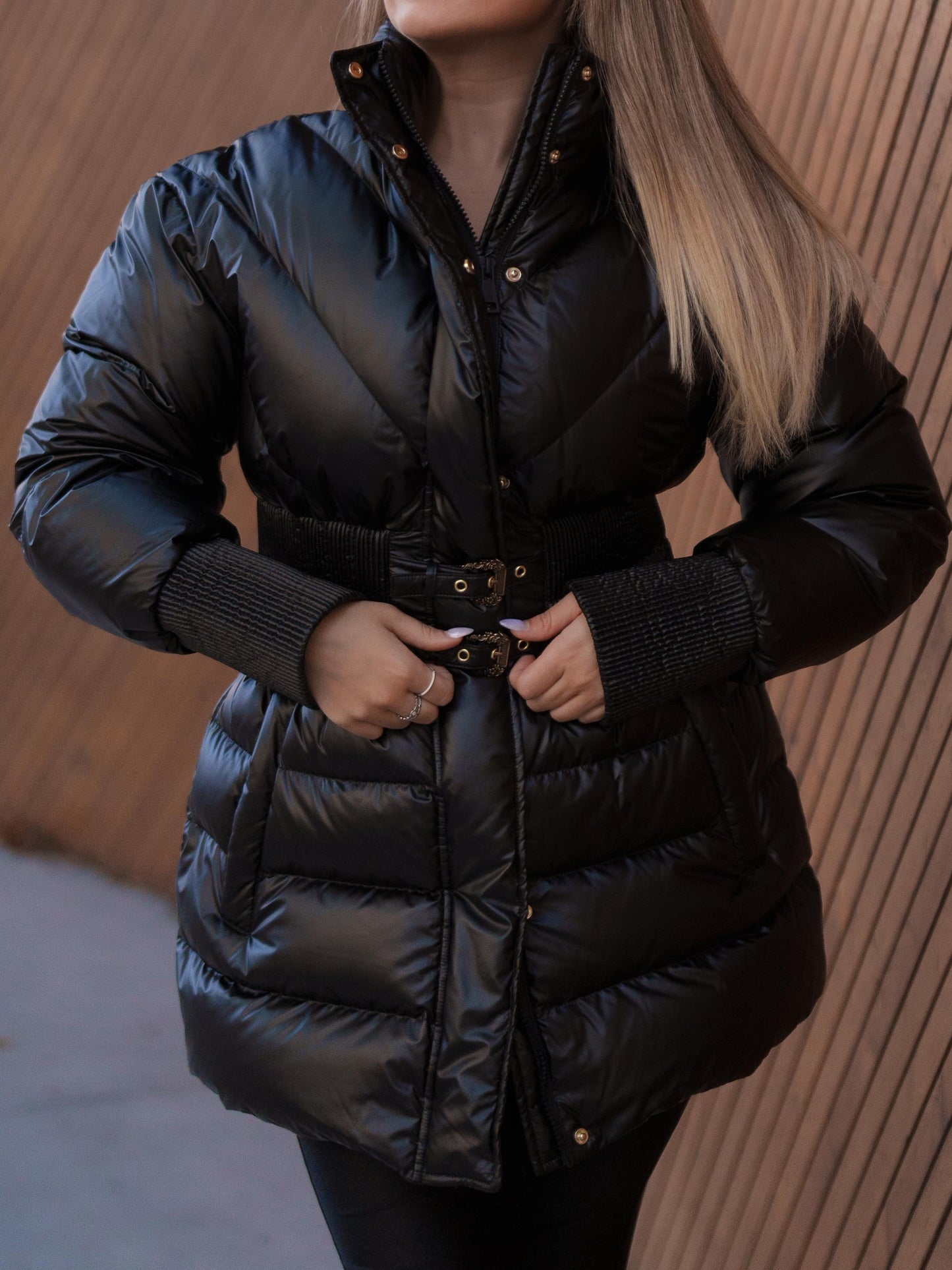 Black puffy coat