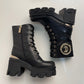 Combat boot with gold details