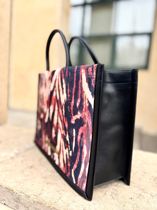 Zebra print shopping bag