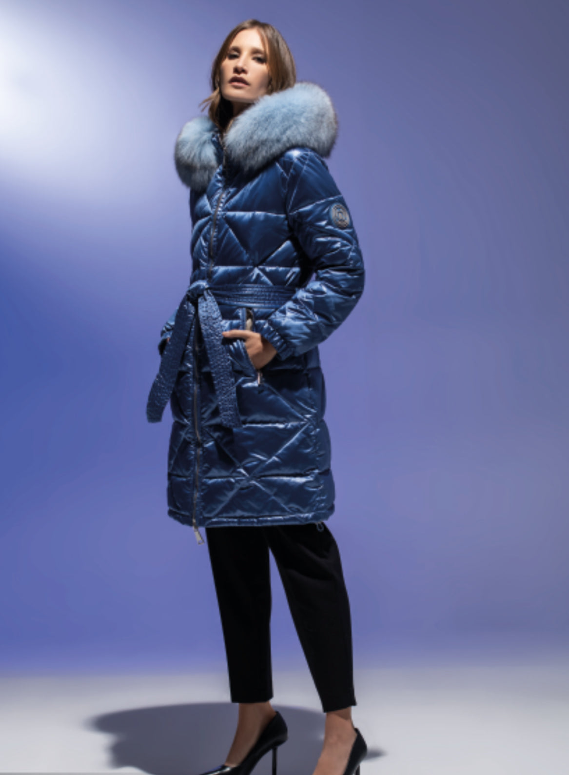 Blue padded jacket