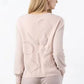 Nude pink sweater with “EC” lettering