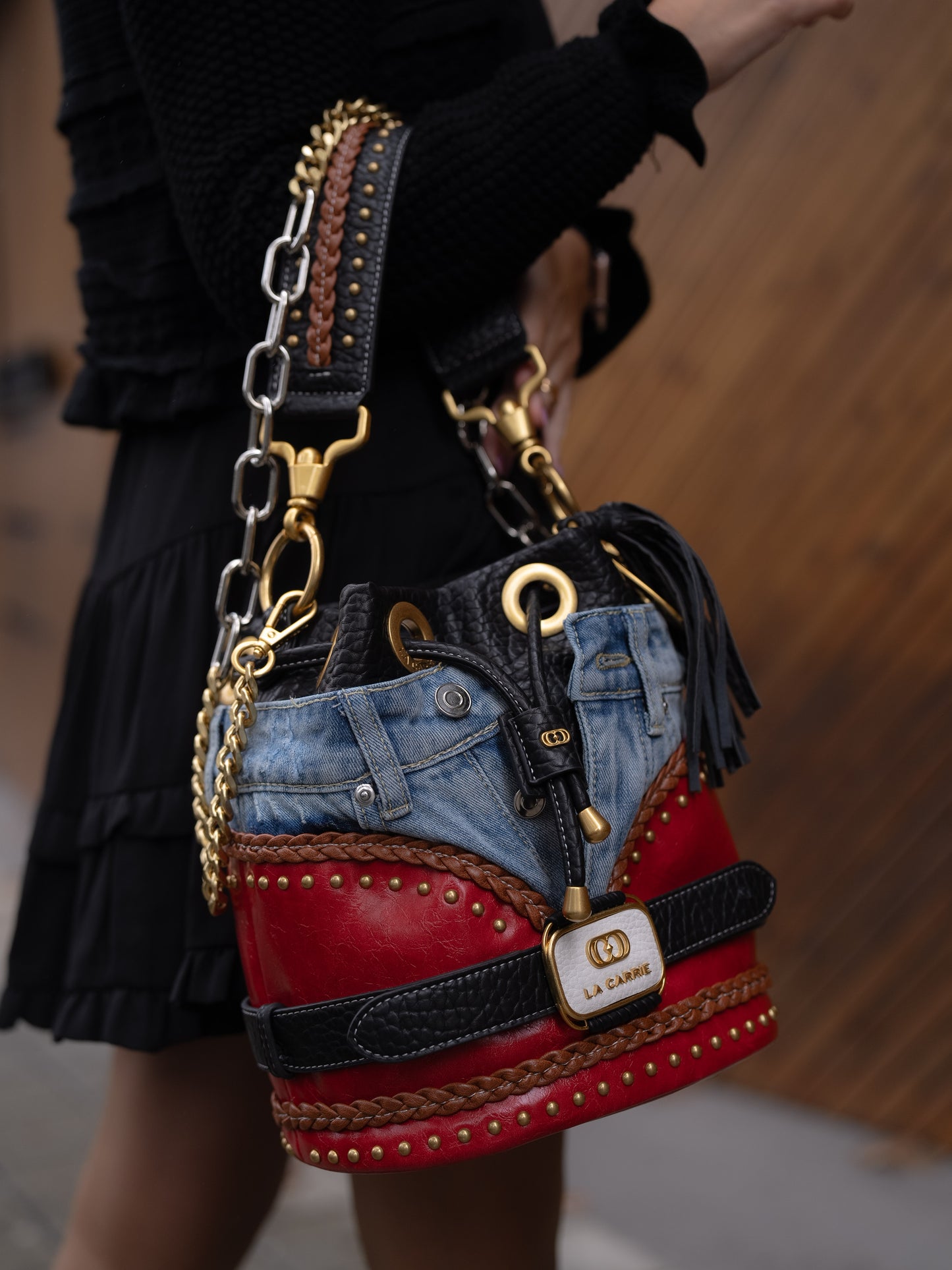 Jean bucket purse