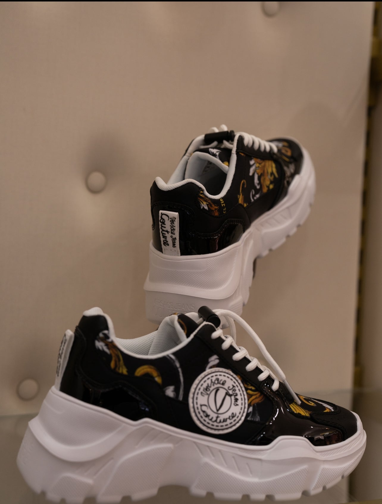 Black versace print sneaker