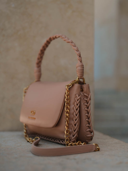 Double beige purse