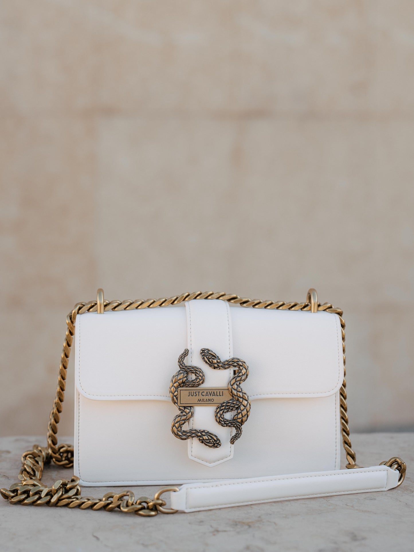 Snake white purse