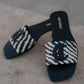 Zebra low sandal