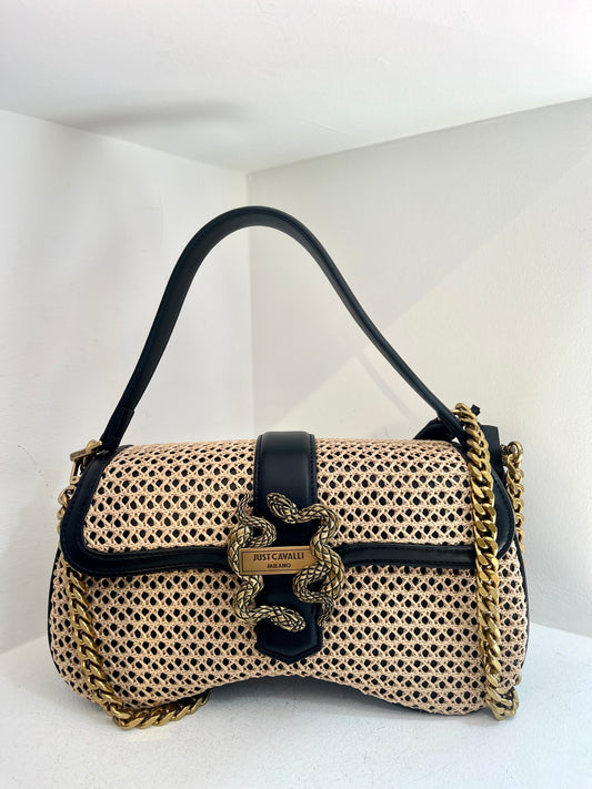 Straw snake purse