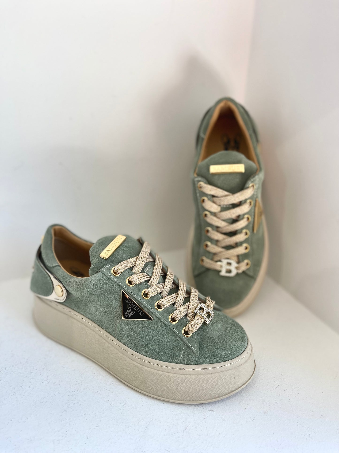 Green sneaker