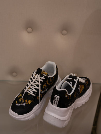 Black versace print sneaker