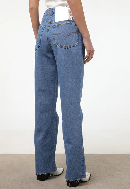 Calça Jeans Wide Leg Lisa Azul