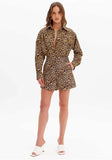 Short curto animal print