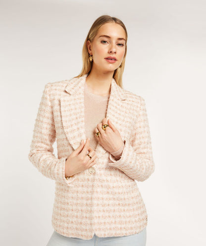 Dominic fitted blazer with lurex