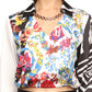 Blusa acetinada estampada