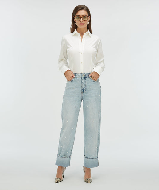 GAEL regular fit body blouse - off white