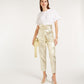 HAYDEN high rise tapered trousers in metallic - gold