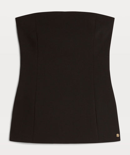 IVY fitted bustier top - black