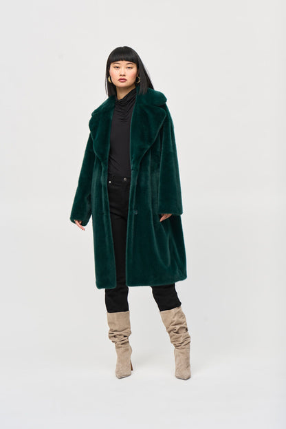 Faux Fur Straight Coat