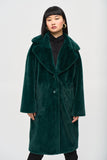 Faux Fur Straight Coat