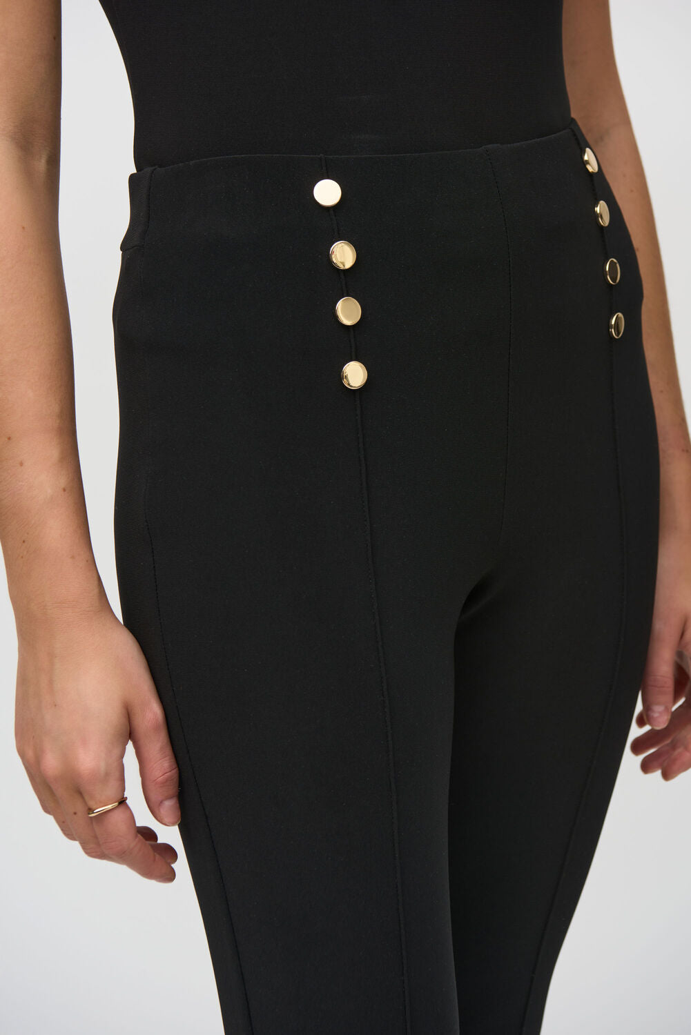 Slim Ankle-length Trousers With Buttons