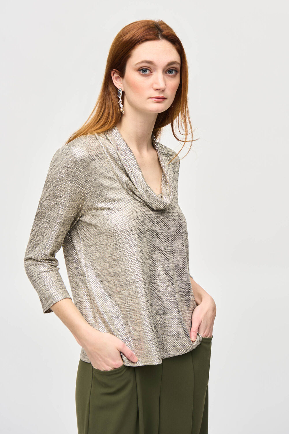 Casual Cowl Neck Top