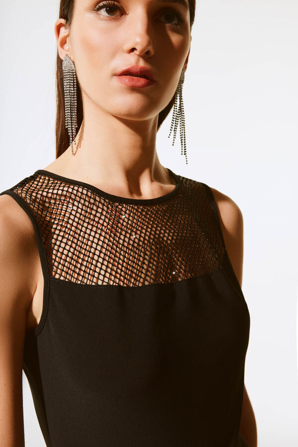 Mesh Sleeveless Top Style