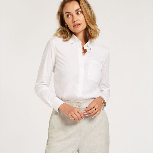 JV CHARLINE Blouse - clean white