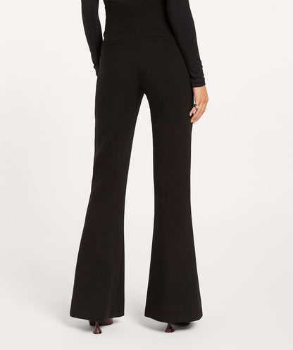 KIT fitted flared trousers - black