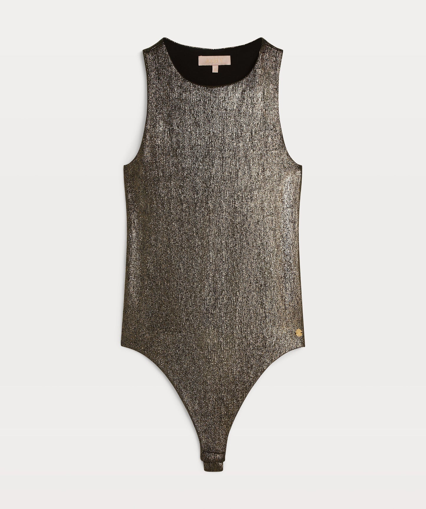 LAUREN slim fit body in metallic - black gold