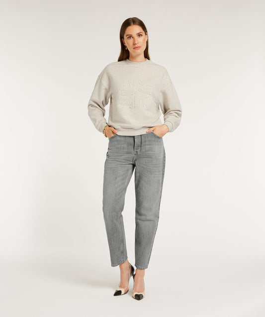 LENTHE regular fit sweater - salt melange