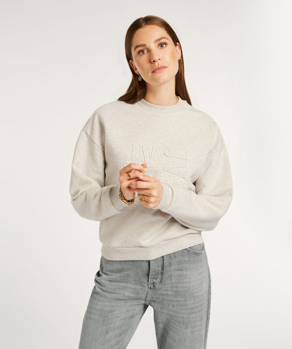 LENTHE regular fit sweater - salt melange