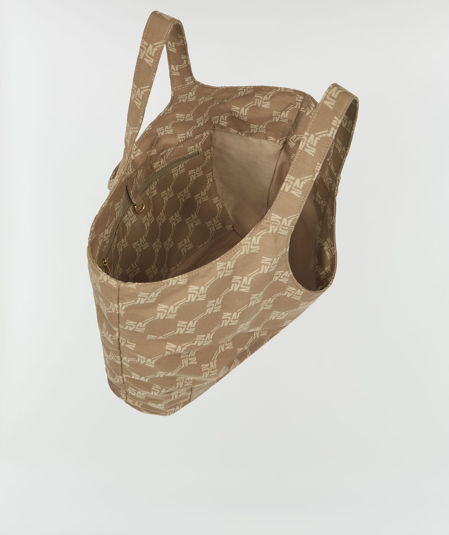 LEONORA shopper with logo print - mink