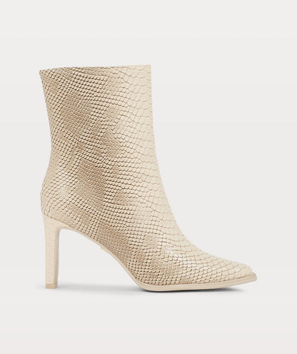 LORNA ankle boots with snake print - ash beige