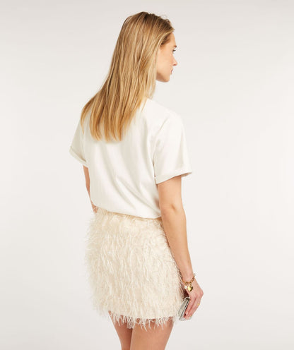 Louka high rise mini skirt with lurex