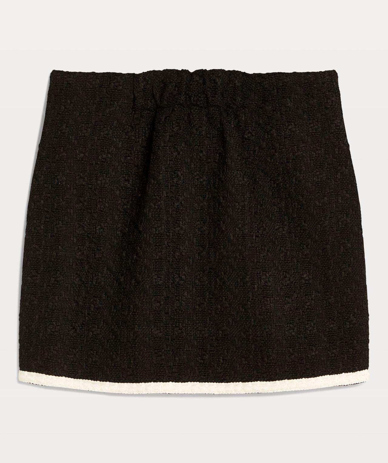 NOREEN fitted boucle skirt - black