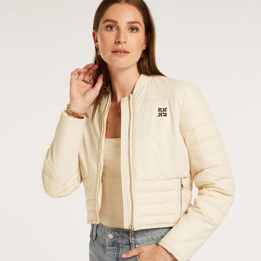 TOINI cropped fitted puffer jacket