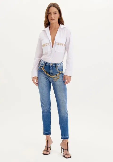 Calça jeans skinny high