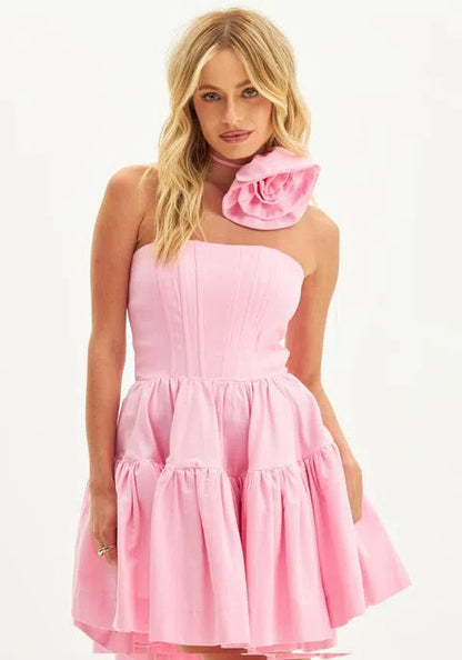 Vestido Curto Lady Like Rosa