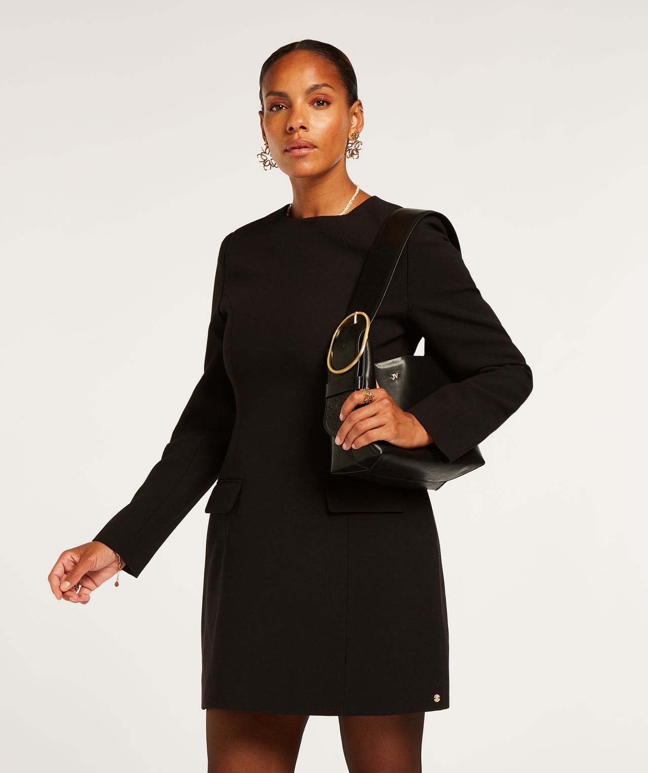 VIVIAN fitted dress - black