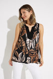 Sleeveless Palm Print Top Style