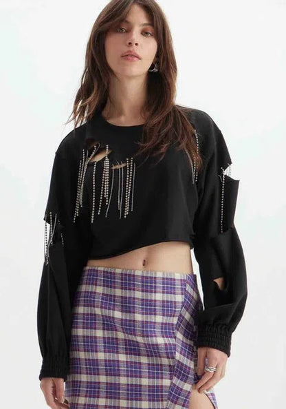 Moletom Cropped Oversized Shine