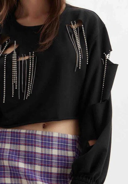 Moletom Cropped Oversized Shine